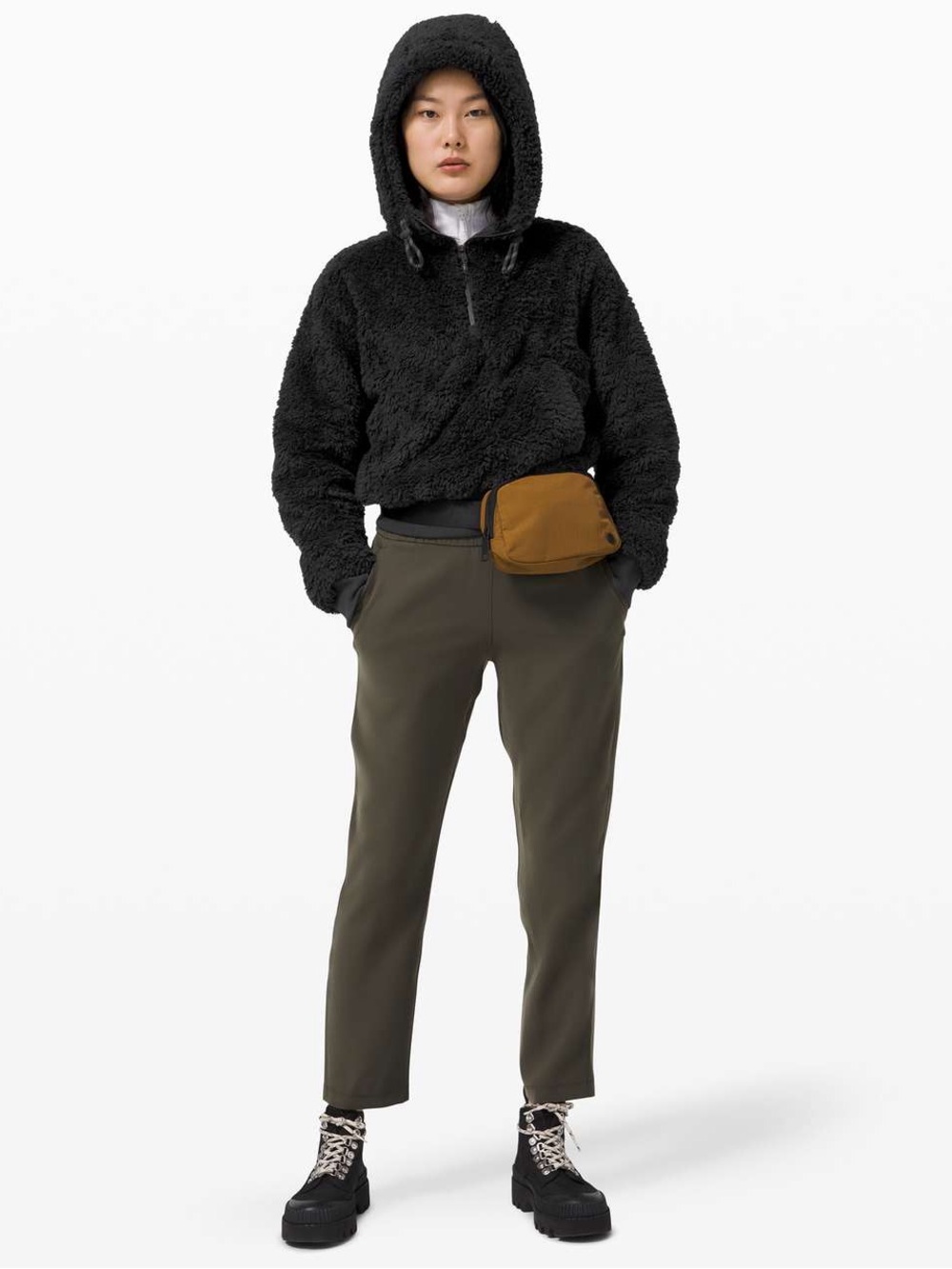 LULULEMON Oh So Sherpa Black Half Zip Hoodie - Picture 5 of 15